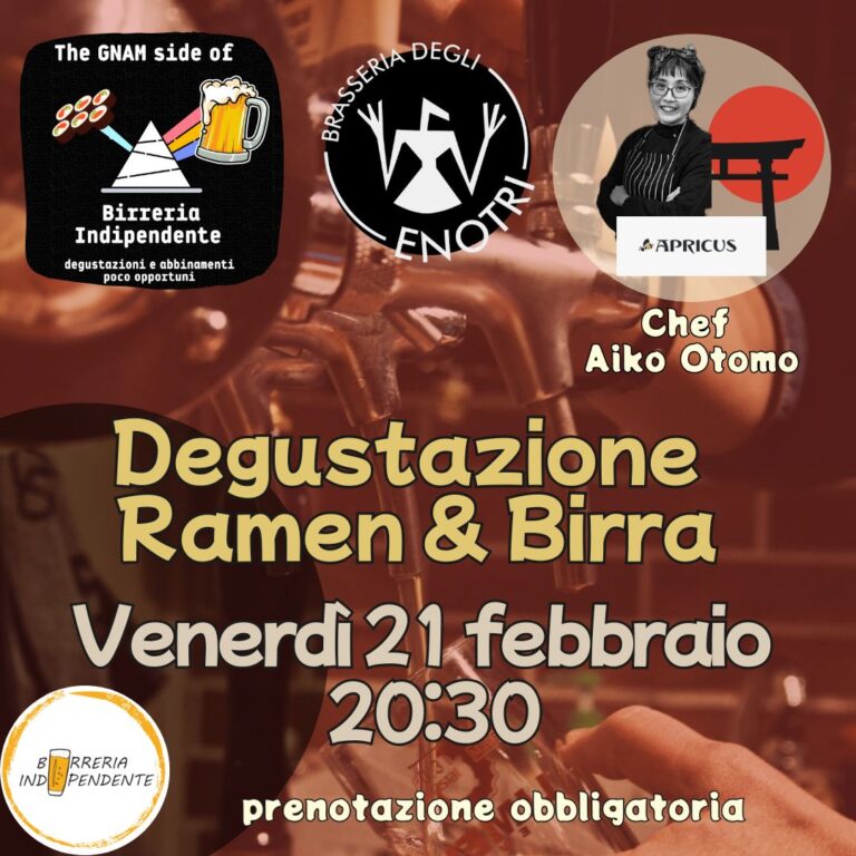 degustazione ramen e birra apricus birreria